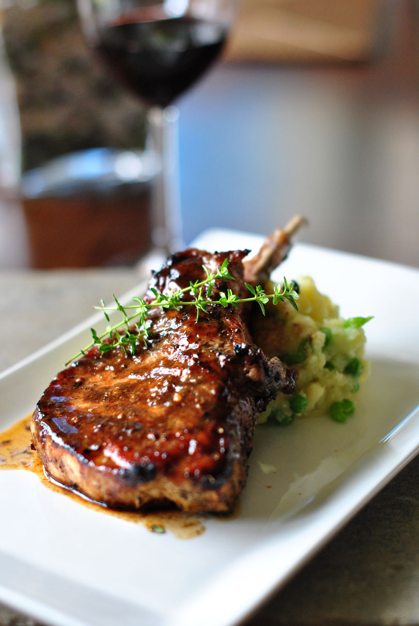 Pork Chop with Balsamic Maple Glaze